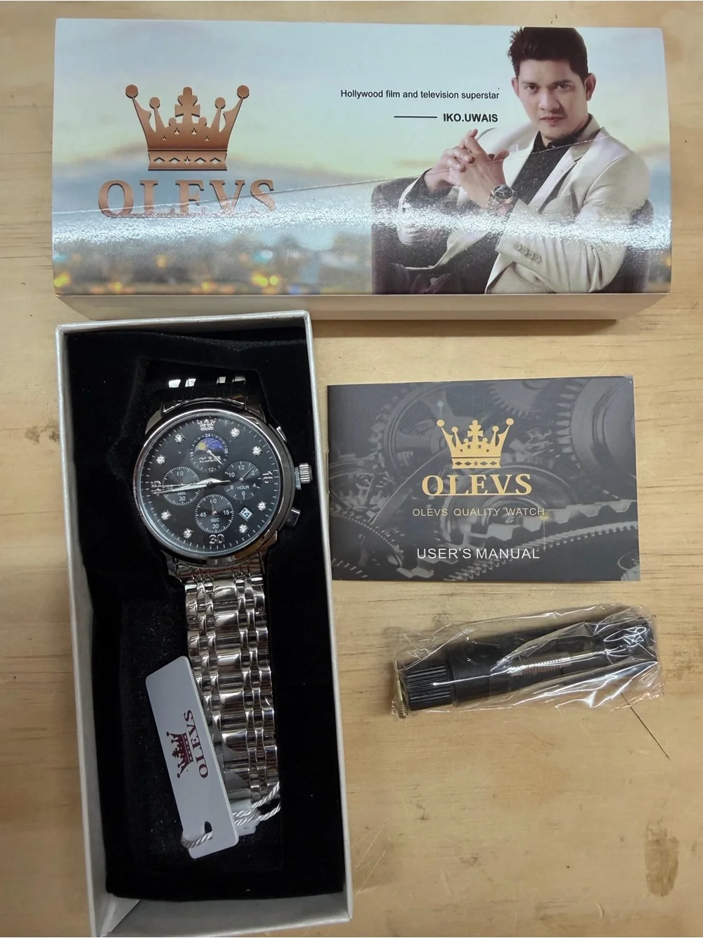 OLEVS Men's Stainless Steel Chronograph Watch
